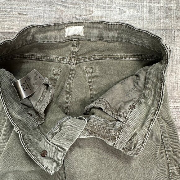 Mother Women's Size 26 x 29" The Looker Pop Skinny Jeans Green/Gray Low Rise - Picture 10 of 14